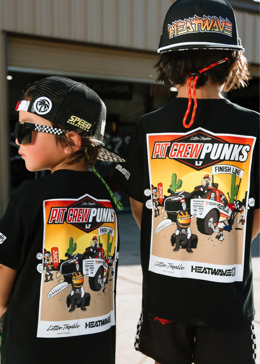 Little Trouble x Heatwave T-shirt | Pit Crew Punks