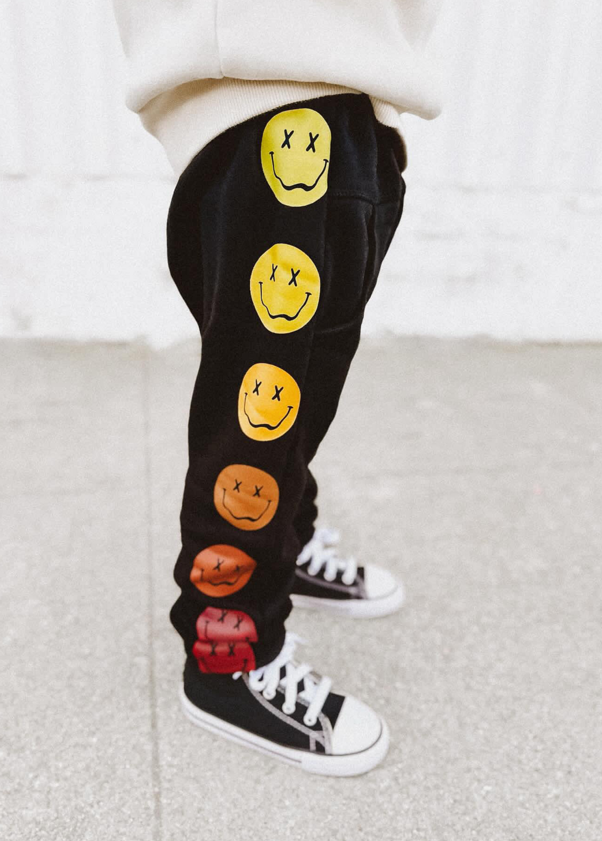 Happy face sweatpants best sale