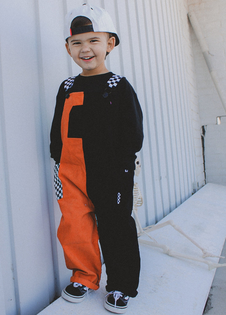 Colorblock Orange Overalls
