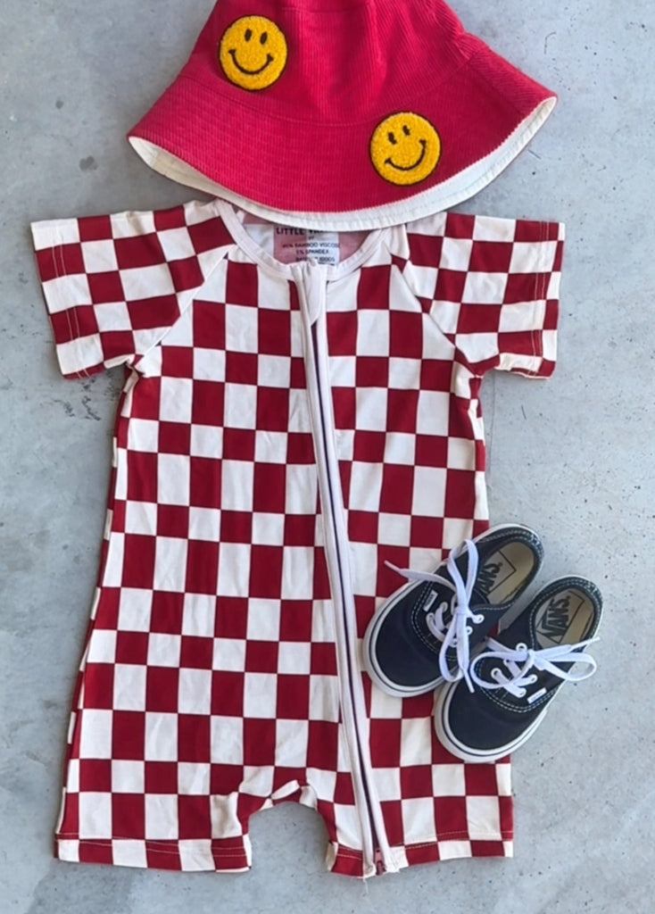 Checker Shorties Red