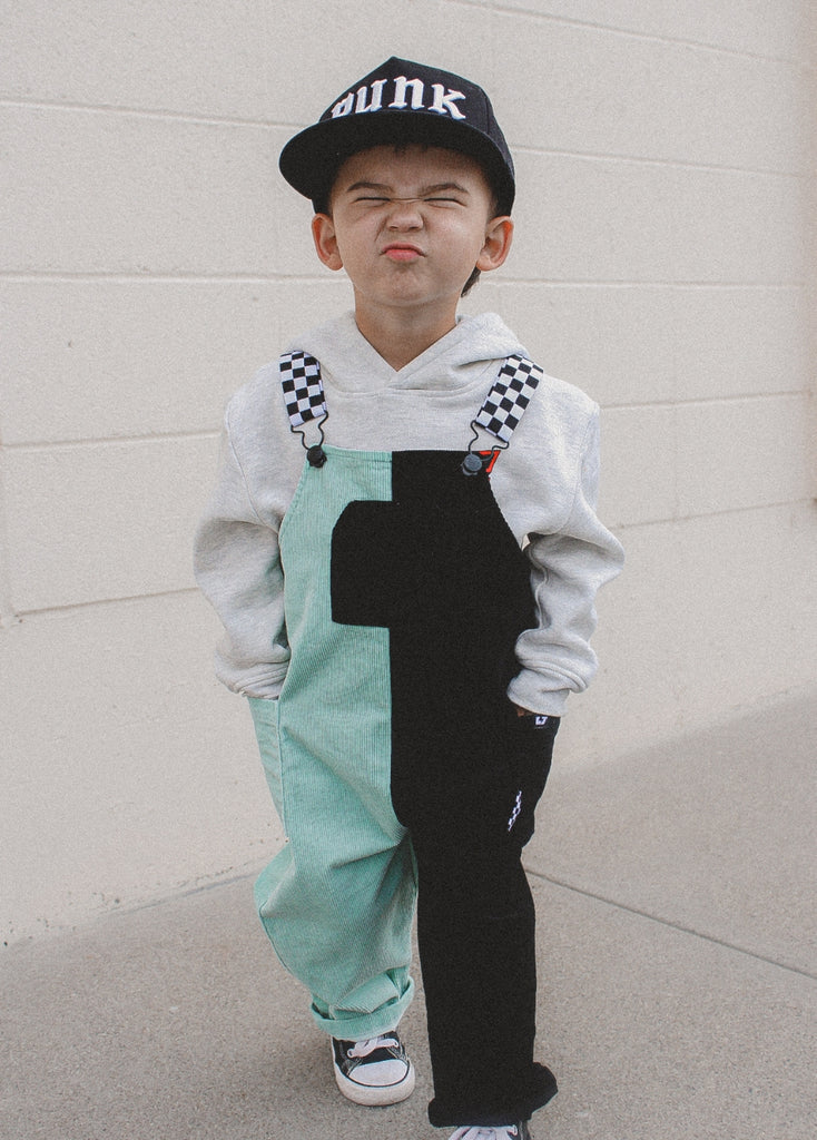 Colorblock Mint Overalls