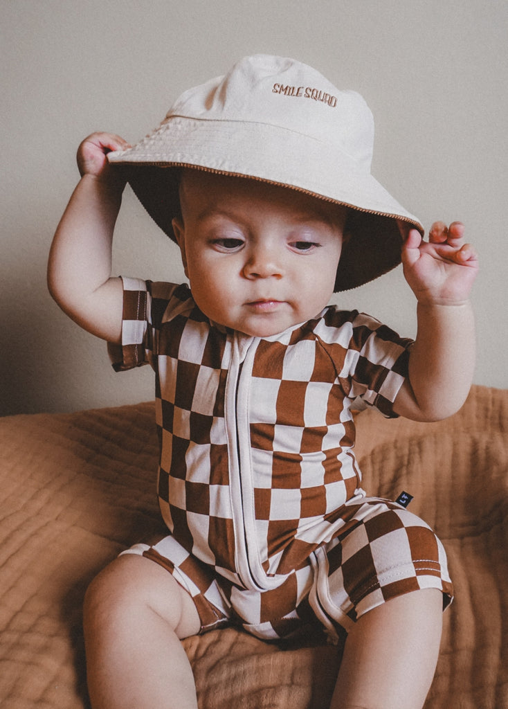Checker Shorties Brown