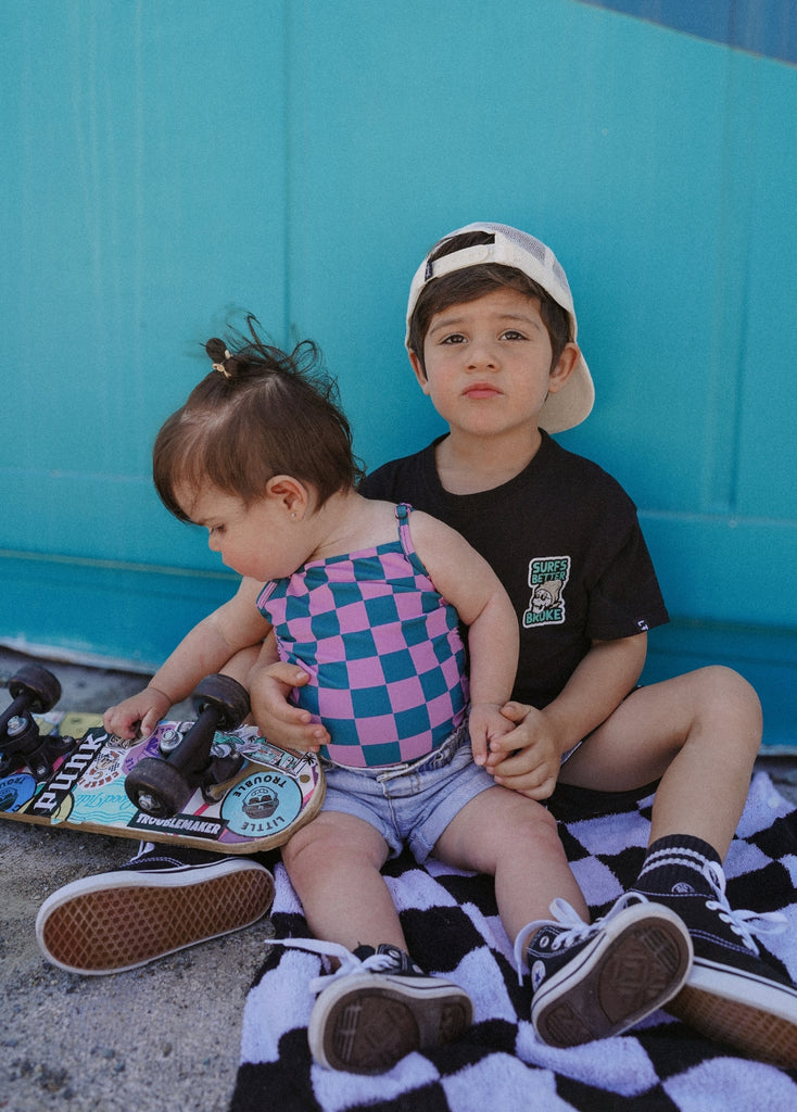 Pink Punch Checkers One Piece