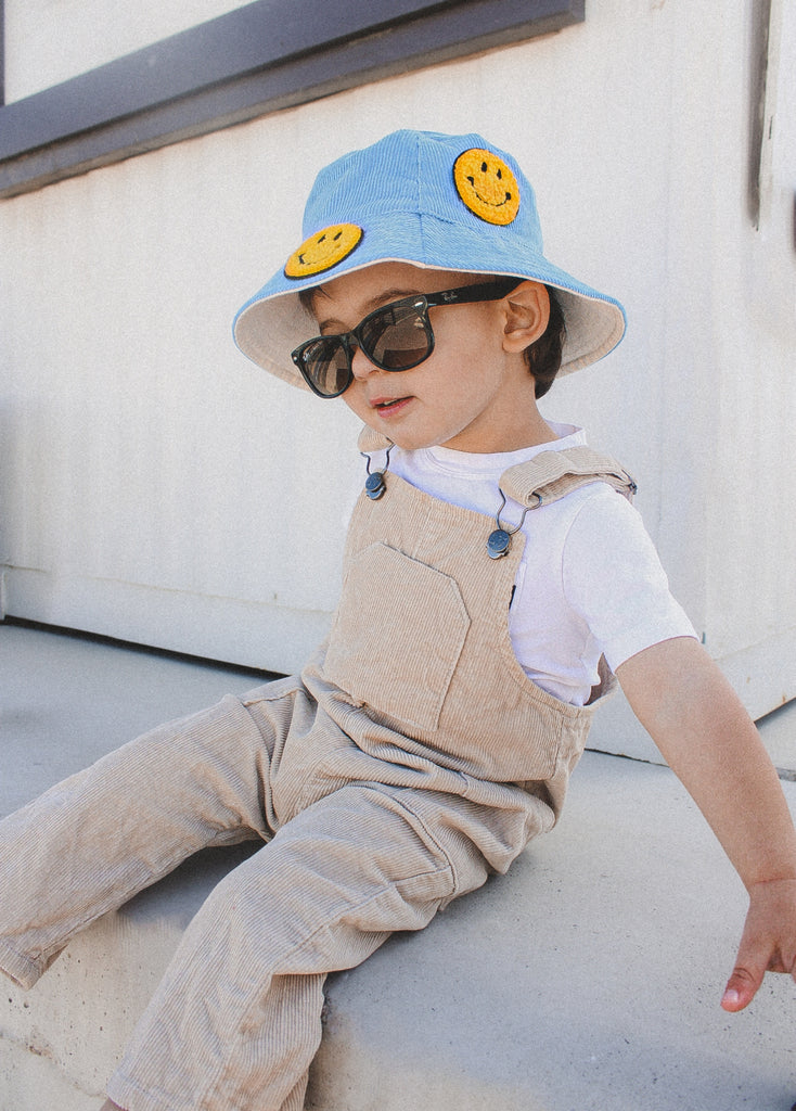 Smiley Bucket Hat Blue