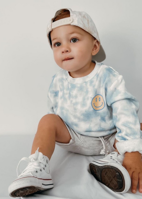 Blue Sky Tie Dye Crewneck | Little Trouble